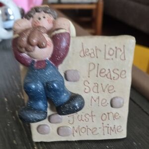 RARE Vintage 1970's R &B "Dear Lord Please Save Me Just One More Time" Figurine